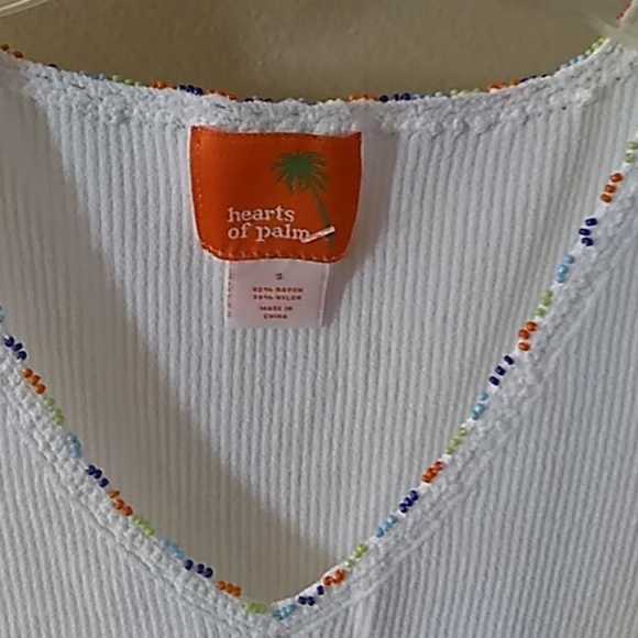 hearts of palm Tops Hearts Of Palm Tank With Beaded Trim Poshmark
